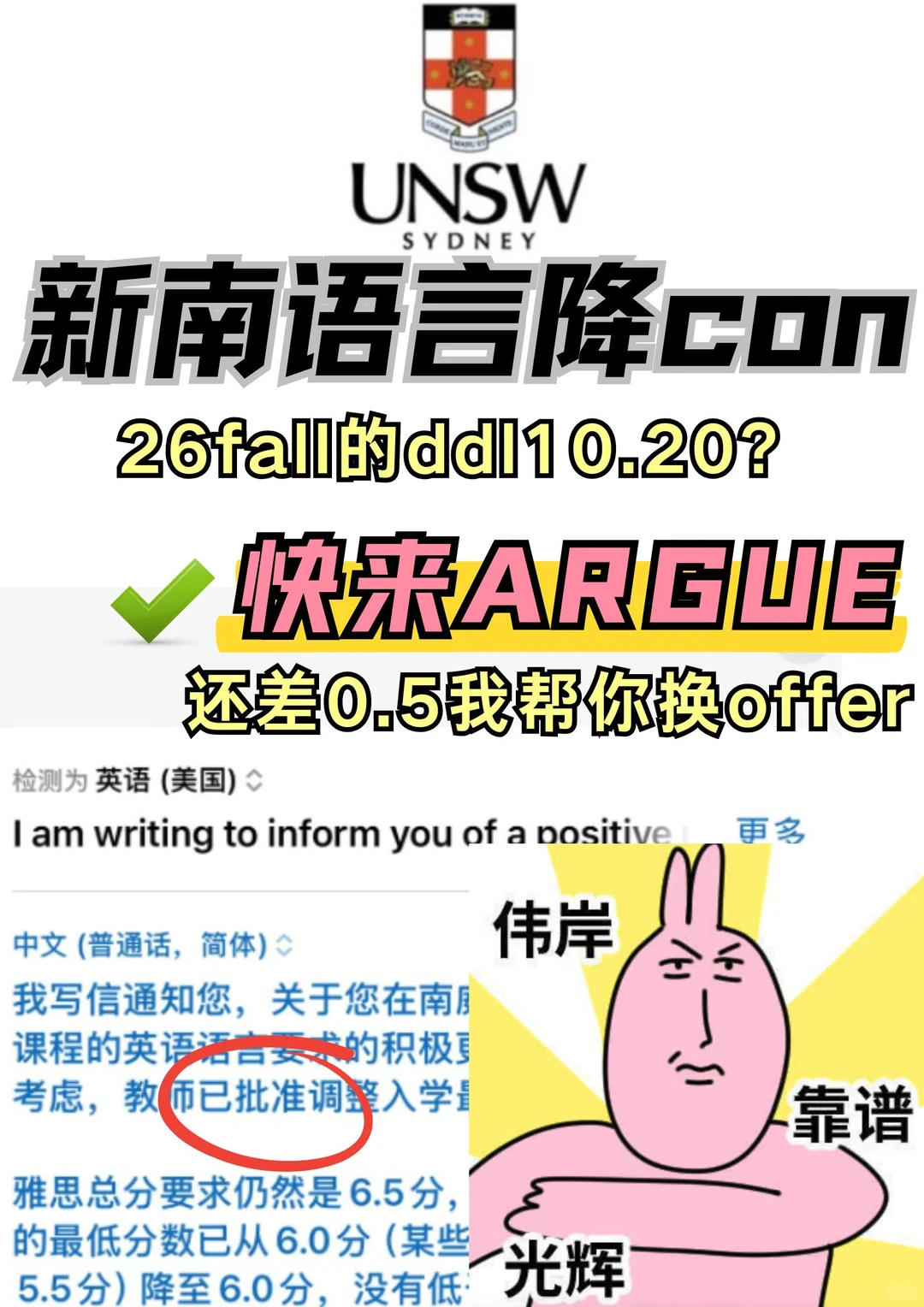 新南差0.5绝地反杀💥argue五天拿offer攻略!,图片 2