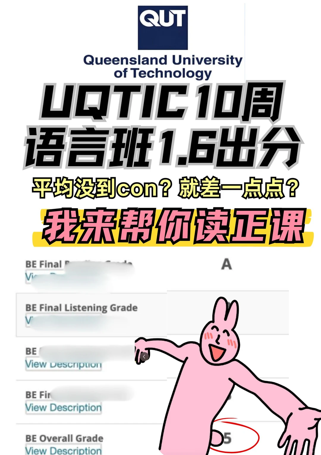 QUT10周语言班出分!平均挂也能读正课!捞,图片 2