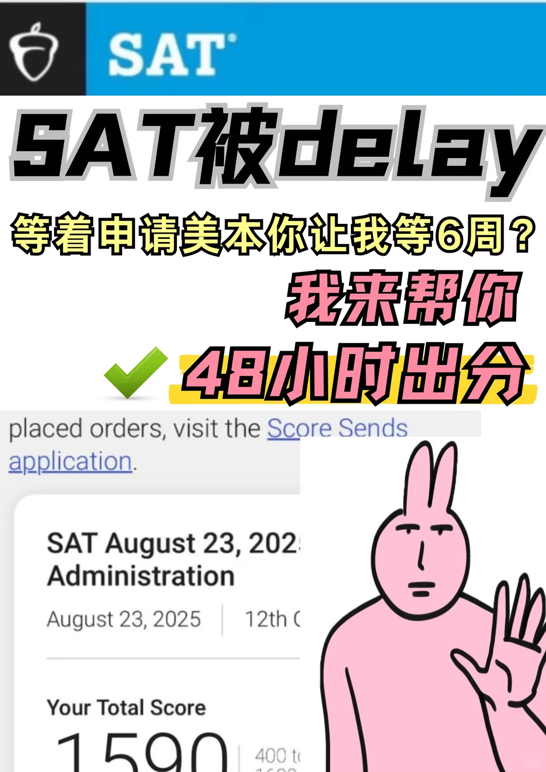又一批sat被delay!急着申请呢要等6周?,图片 1