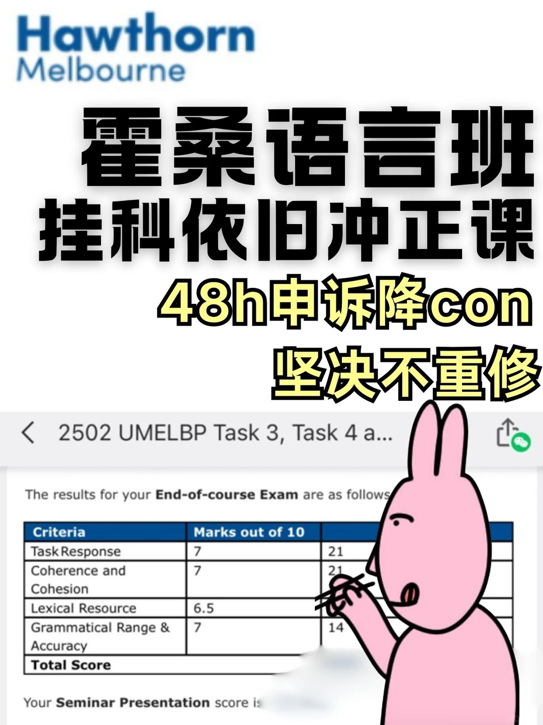 墨大霍桑语言班2.6出分!!挂科捞你上正课,图片 3