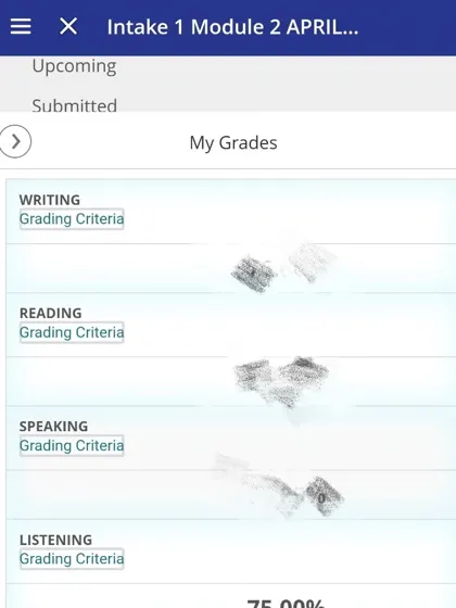 西澳语言班出分，没通过真的没学上…..