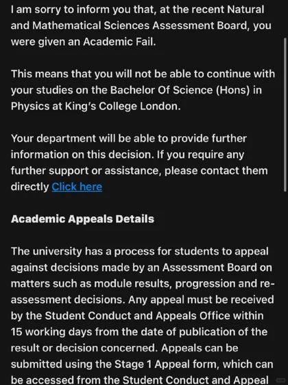 kcl大一补考挂科4门被劝退怎么办？