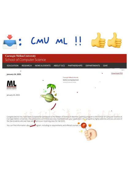 最好的新年礼物:CMU ML offer😭