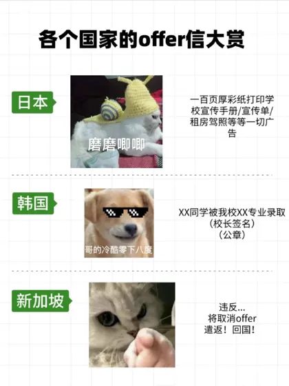 各个国家offer大赏!笑不活了哈哈哈哈哈