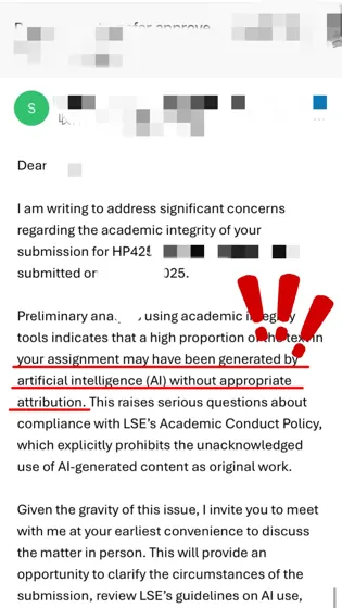 Lse期末报告用ai被学术不端，人差点疯！