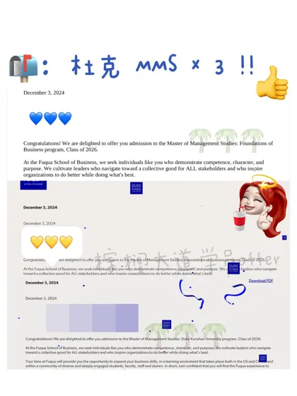 25fall 谢谢杜克 MMS offer+3 😎