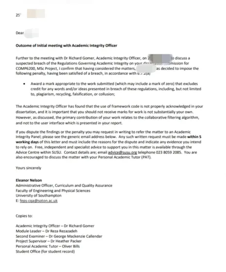 偷瞄同学考卷，被判作弊共谋了