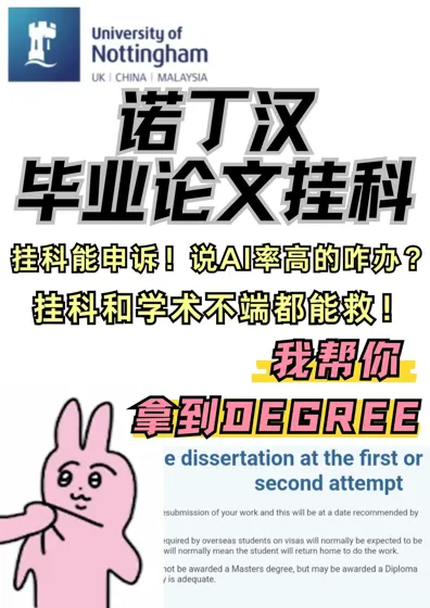 救命！诺丁汉dissertation挂科+学术不端急救指南💥