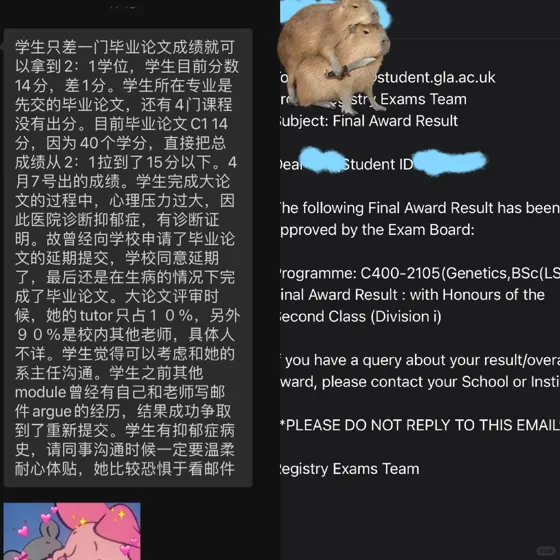 哇哇哇🥺，我的毕业论文分数申诉成功啦！