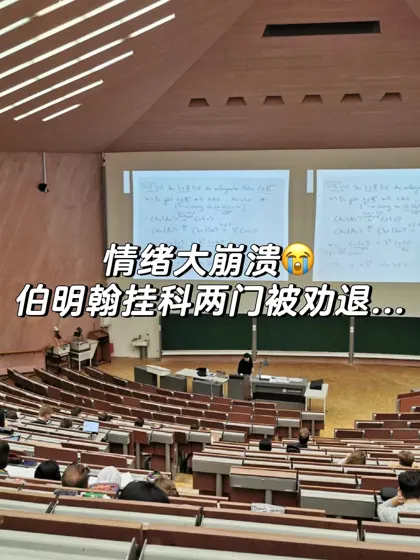 情绪大崩溃😭，伯明翰挂科两门被劝退...