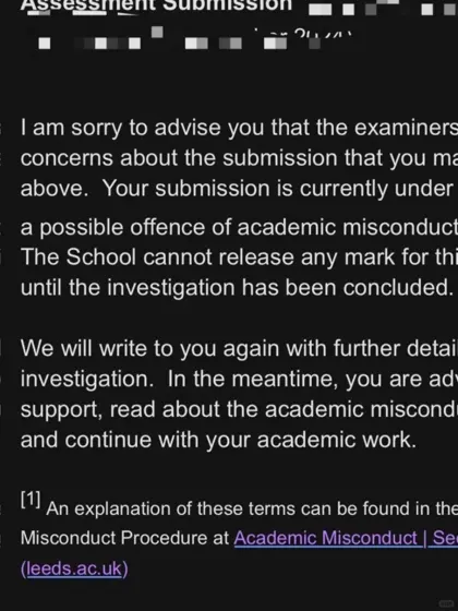 利兹大学毕论学术不端case处理ing…..