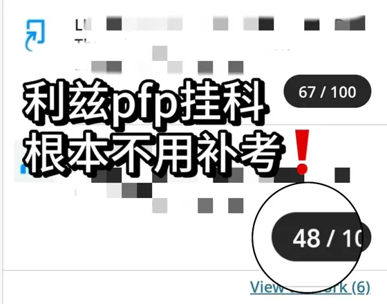 利兹pfp课程出分48，多给两分有多难啊！